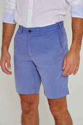 OTMAN – Straight cut cotton Bermuda shorts – Men – Cobalt blue